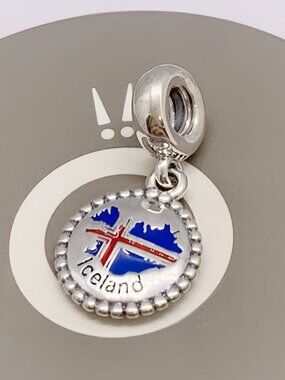 Pandora Iceland Flag Charm